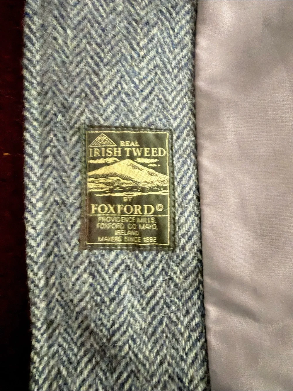 Vintage Herringbone Wool Vest - Gray